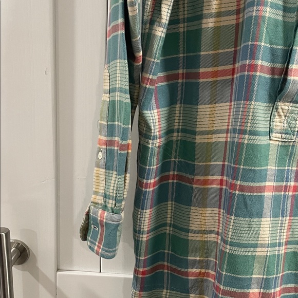 Polo by Ralph Lauren Plaid Shirt Dress - Green and Pink - Picture 7 of 13